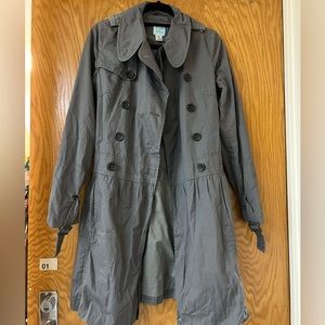 KIMCHI & BLUE Gray Trench Coat | S